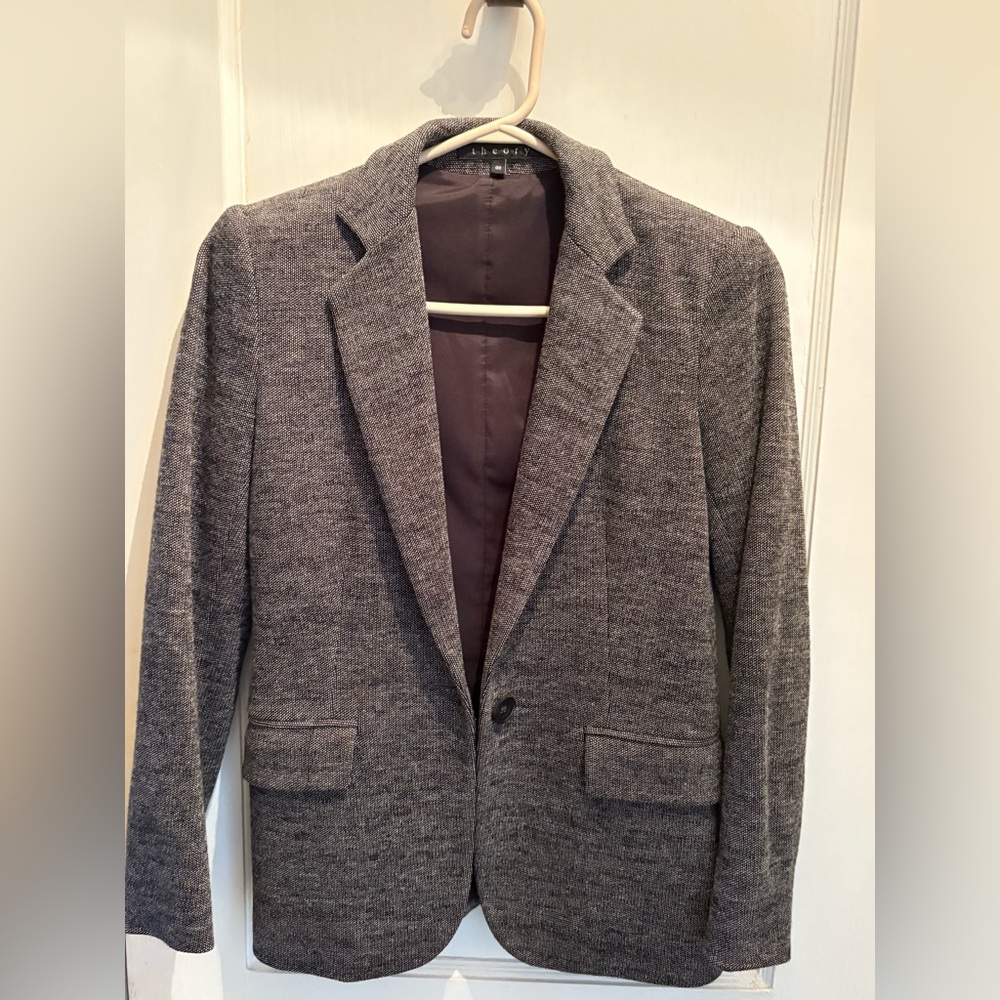 Theory Gray Sport Coat Classic Wool Blend